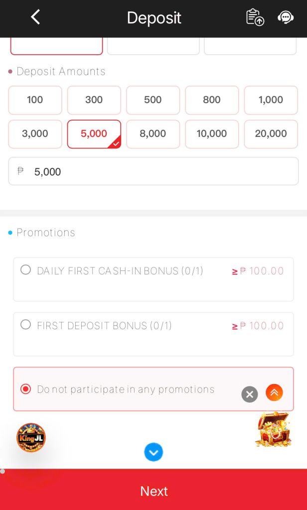 enter the correct information and the amount to deposit into the form